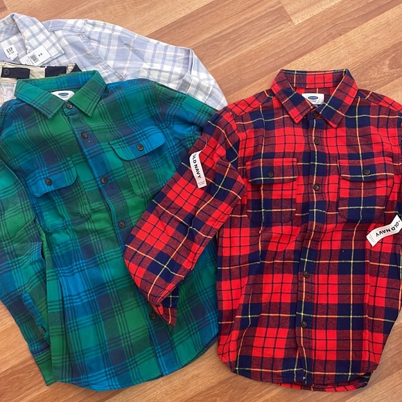 GAP & OLD NAVY dress up bundle fro boys,flannel cotton shirts and pants,sz.8!NWT - Picture 10 of 10